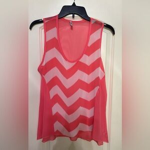Sheer Chevron Top/Tank by Crece. Size Large. EUC